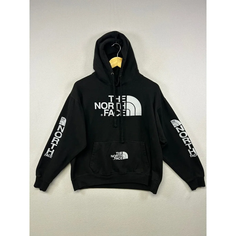 Gorpcore Streetwear The North Face Mens Medium Black Multi Logo Graphic Hoodie